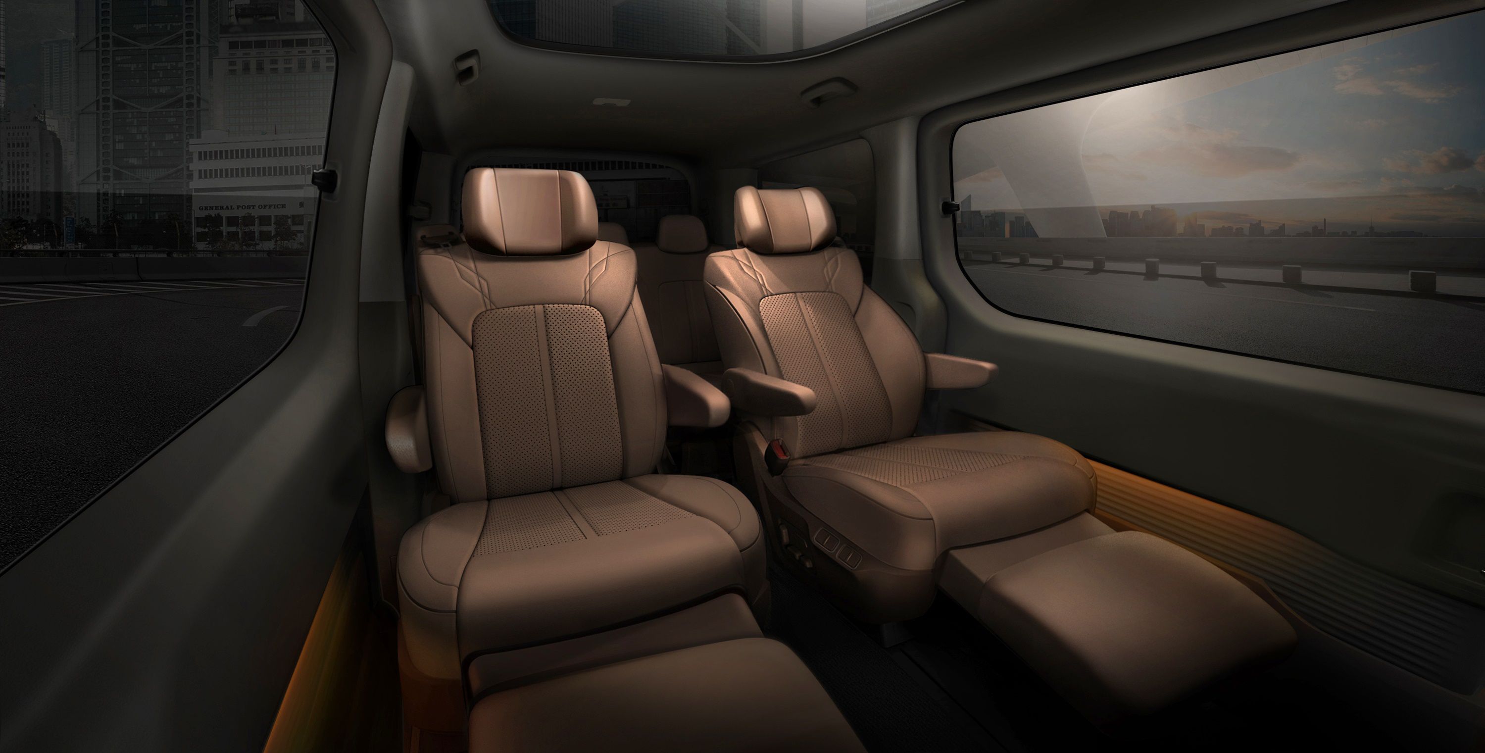 Interior del Hyundai Staria con asientos amplios